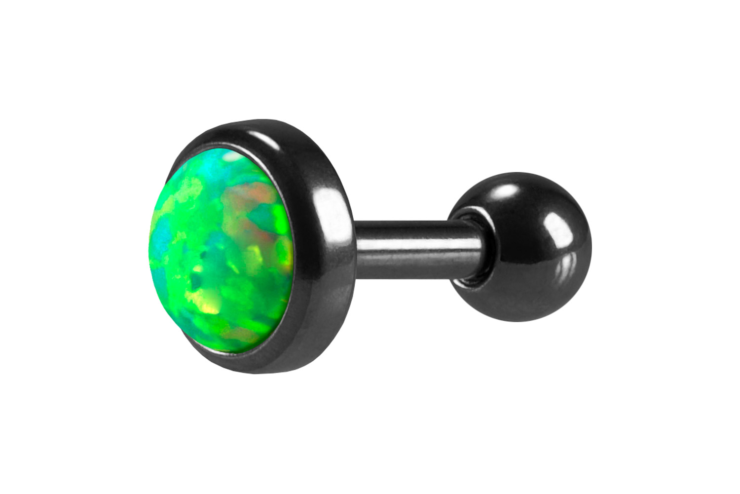 Chirurgenstahl Ohrpiercing SYNTHETISCHER OPAL ++SALE++